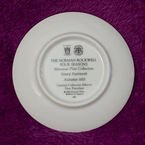 523 Fancy Footwork - Norman Rockwell Four Seasons Miniature Plate Collection - Picture 2 of 5